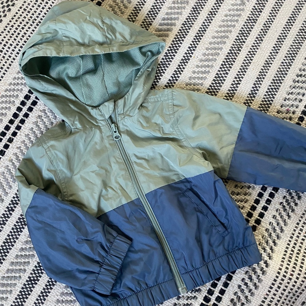 Wonder Nation Kids Green and Blue Raincoat